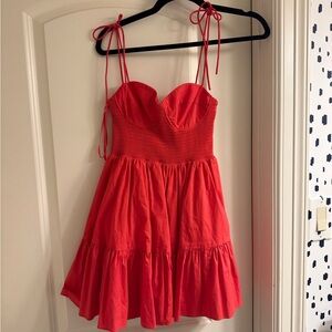 STAUD Vibrant Red Dress